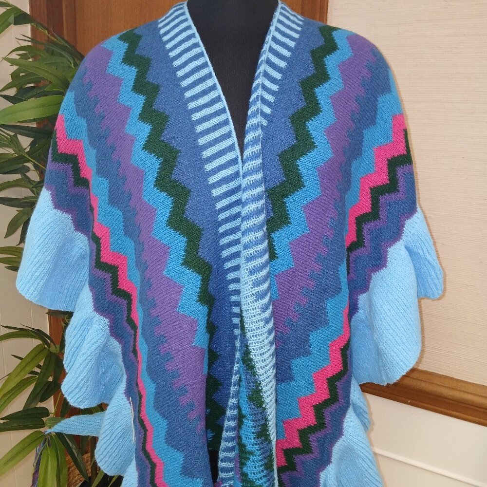 Blue Cape Poncho
